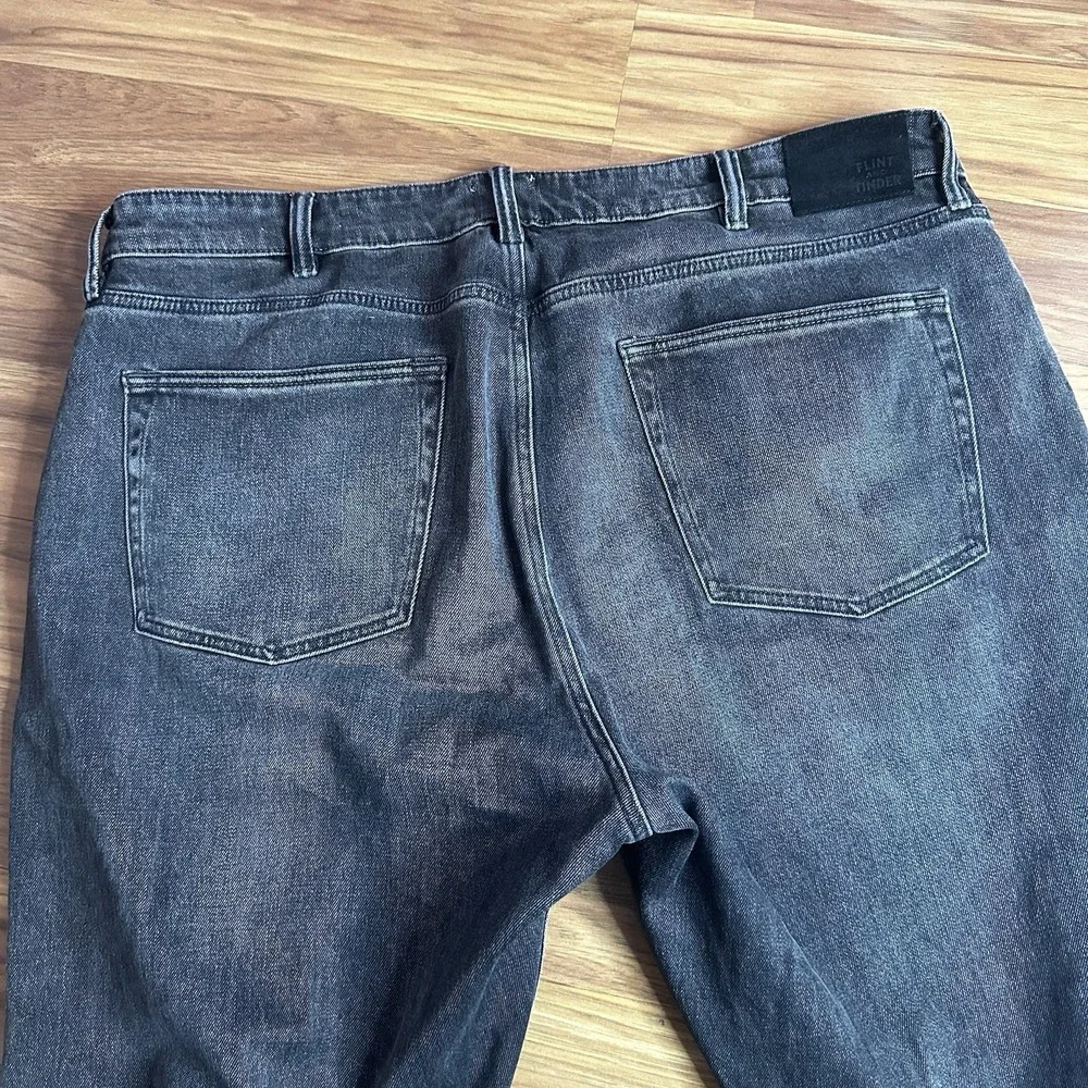 Flint & Tinder Jeans Mens 38x32* Black Denim Fade Straight Fit Casual Huckberry